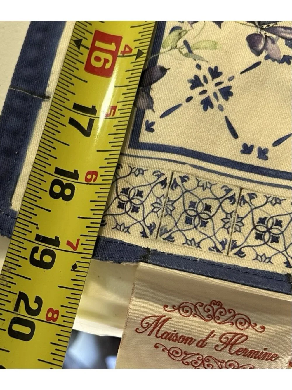 Maison D Hermine Set Of Three Fabric Placemats Faience Country Blue Floral 14x19